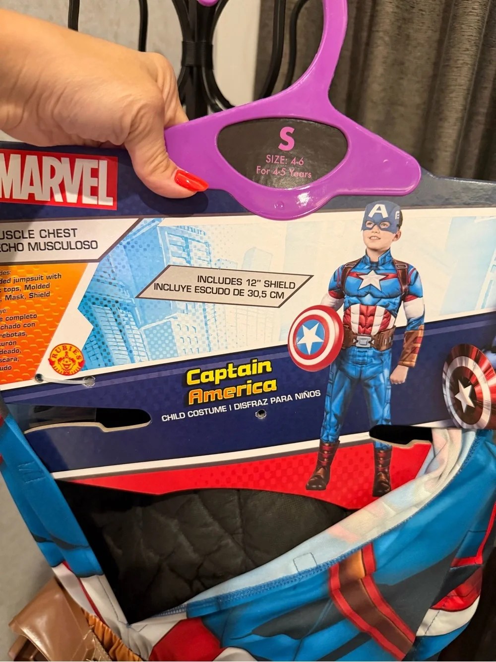 Kids Captain America Costume - Blue & Red Superhero Outfit - new never used - Picture 6 of 11